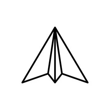 Paper plane icon design template, flat design Stock Illustration