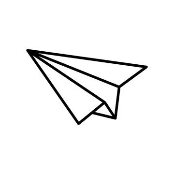 Paper plane icon design template, flat design Stock Illustration