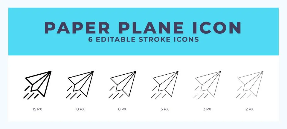 Paper plane icon. Editable stroke line icon vector illustration. Stock Illustration