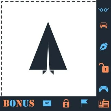 Paper plane icon flat Stock Illustration