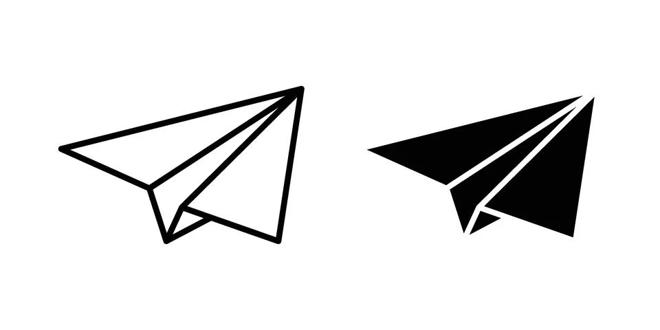Paper plane icon graphic element. web icon set Stock Illustration