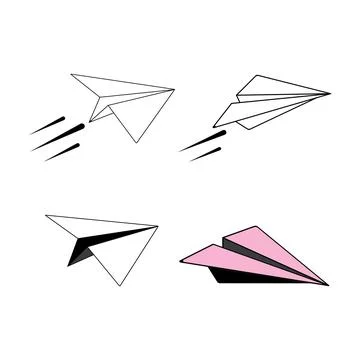 Paper plane icon Illustrazione stock