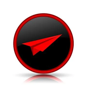 Paper plane icon. Internet button on white background.. Stock Illustration