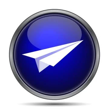 Paper plane icon. Internet button on white background.. Stock Illustration