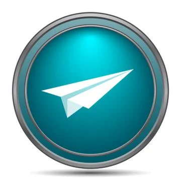 Paper plane icon. Internet button on white background.. Stock Illustration