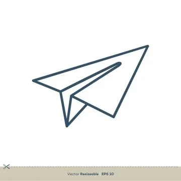 Paper Plane Icon Logo Template Illustration Design. Vector EPS 10. Stock Illustration