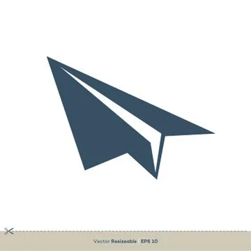 Paper Plane Icon Logo Template Illustration Design. Vector EPS 10. Stock Illustration