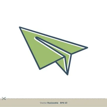 Paper Plane Icon Logo Template Illustration Design. Vector EPS 10. Stock Illustration