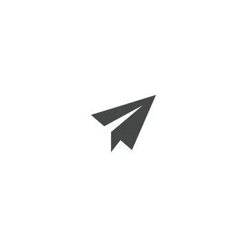 Paper plane icon, send message on email isolated flat icon, illustration on Stock Illustration