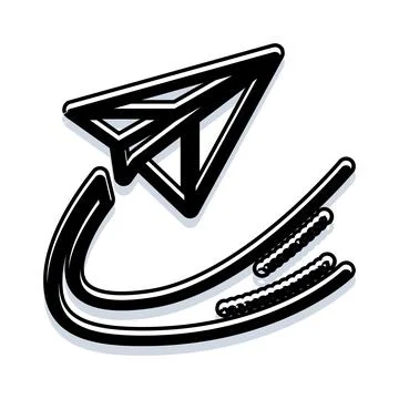 Paper plane icon sending message or data Stock Illustration