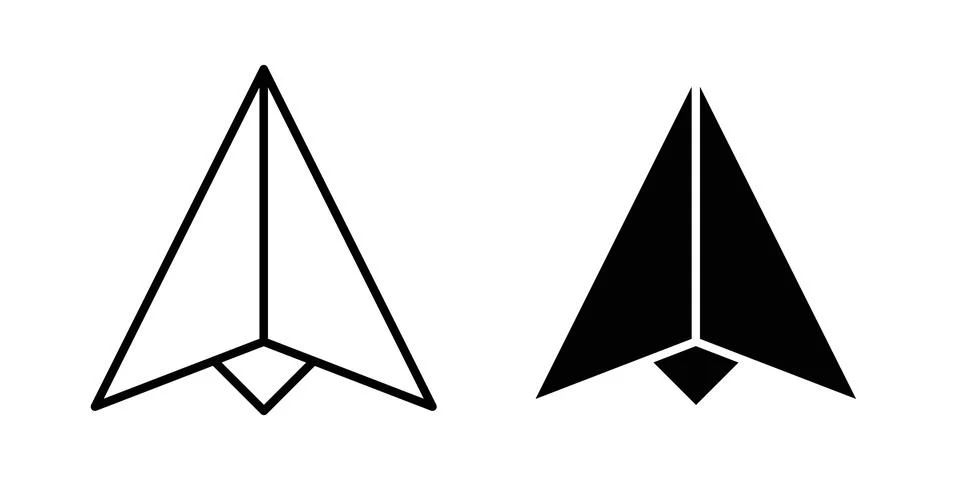 Paper plane icon vector editable eps10 Stock Illustration