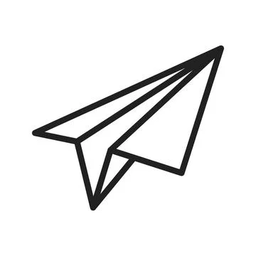 Paper Plane icon vector image. Stock Illustration