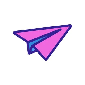 Paper plane icon vector. Isolated contour symbol illustration 스톡 일러스트