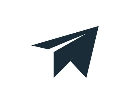 Paper Plane Icon Vector Logo Template Illustration Design Stock Illustration