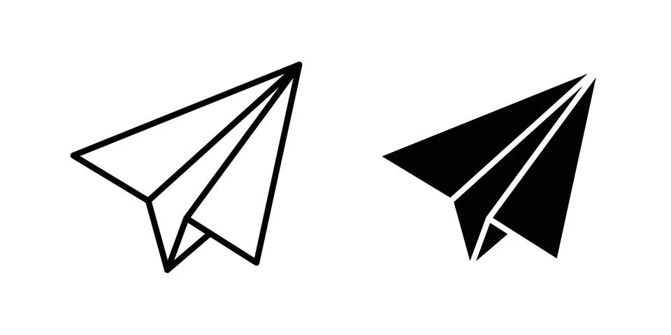 Paper plane icon for web projects Stock Illustration