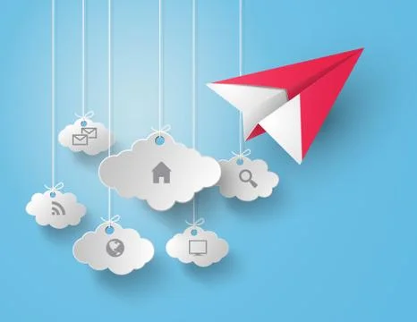 Paper plane. Stock Illustration