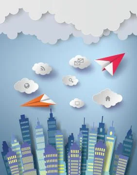 Paper plane. Stock Illustration