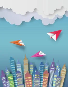 Paper plane. Stock Illustration