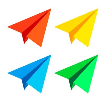 Paper plane.  illustration . Stock Illustration