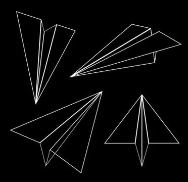 Paper plane.  illustration . Stock Illustration
