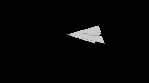 Paper plane isolated on white background. Vector illustration. Stock Footage 244136707