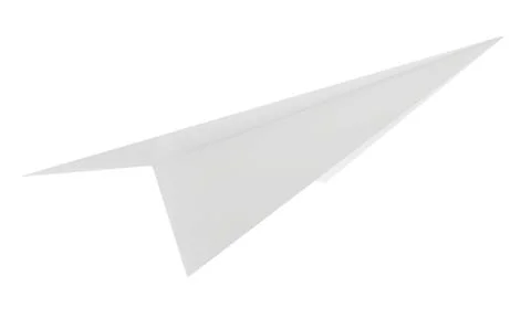Paper plane. Isolated on white background. Clean 3d render Stock-Illustration