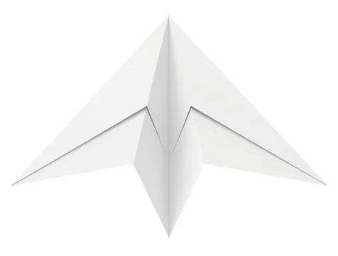 Paper plane. Isolated on white background. Clean 3d render Illustrazione stock