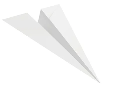 Paper plane. Isolated on white background. Clean 3d render Stock Illustration