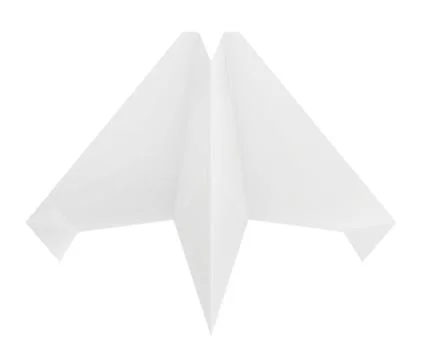 Paper plane. Isolated on white background. Clean 3d render Illustrazione stock