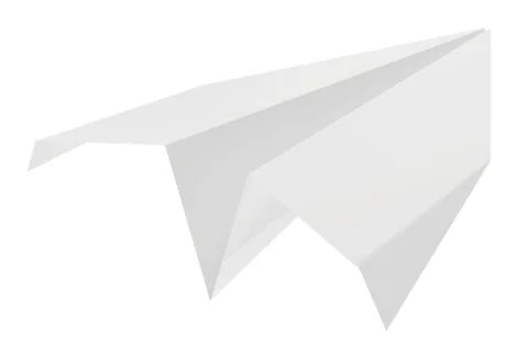 Paper plane. Isolated on white background. Clean 3d render Illustrazione stock