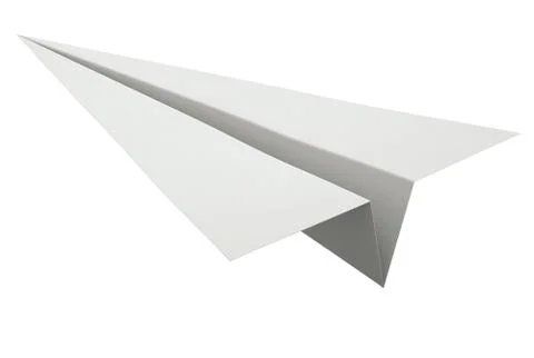 Paper Plane Isolated on White Stock Illustration