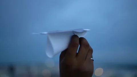 Paper plane Launch Stock Footage 141458553