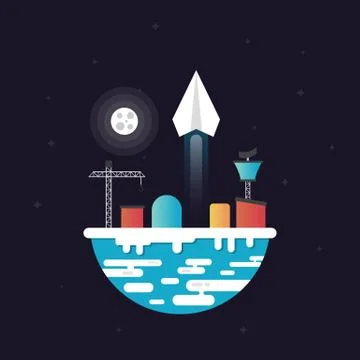 Paper plane launch 스톡 일러스트