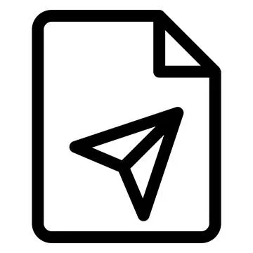 Paper plane line icon vector illustration isolated on white background Stock Illustration
