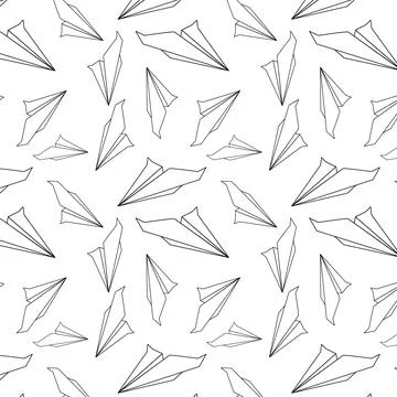 Paper plane pattern Stock Illustration
