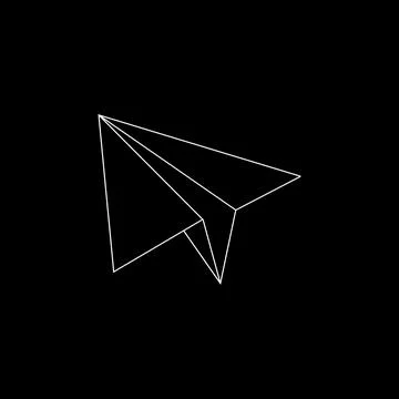 Paper Plane  Polygonal Lines Stock Illustration