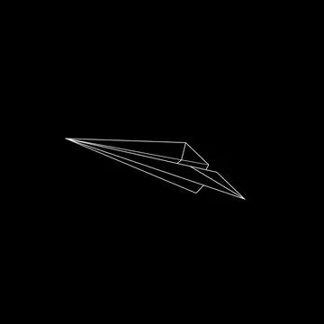 Paper Plane  Polygonal Lines Stock Illustration