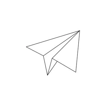 Paper Plane  Polygonal Lines Stock Illustration
