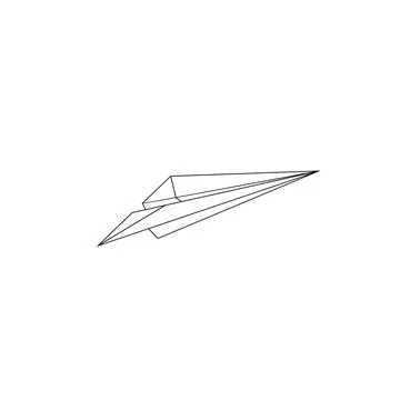 Paper Plane  Polygonal Lines Stock Illustration