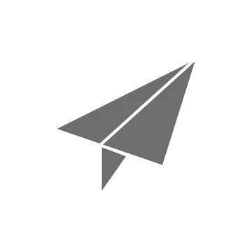 Paper plane, post, communication grey icon. Isolated on white background Stock Illustration