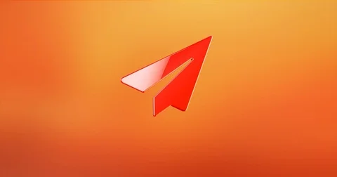 Paper Plane Red 3d Icon Stock Footage 71727956