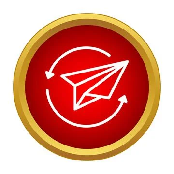 Paper plane sending and receiving message icon Stock Illustration