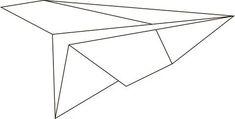 Paper plane simple execution, Start Up Business concept Outlined Line 스톡 일러스트