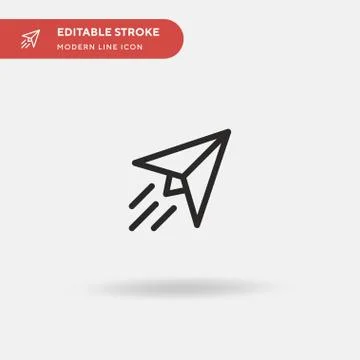 Paper Plane Simple vector icon. Illustration symbol design template for web m Stock Illustration
