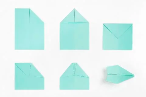 Paper plane steps Stock Photos