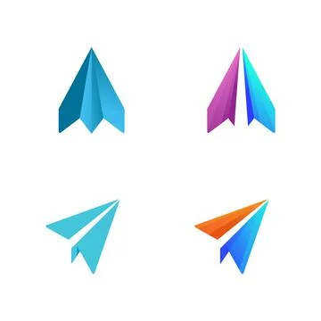 Paper plane Vector icon design illustration Stock Illustration