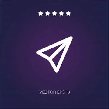 Paper plane vector icon Stock Illustration