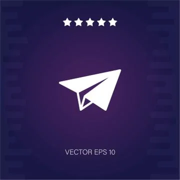 Paper plane vector icon Stock Illustration
