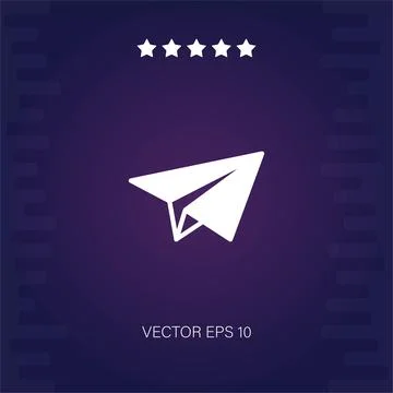 Paper plane vector icon Stock Illustration