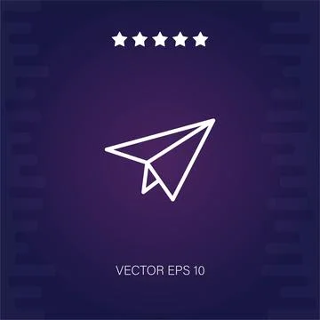 Paper plane vector icon Stock Illustration